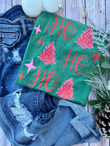 Ho Ho Ho Christmas Trees Tee