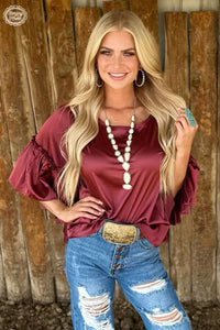 Into The Night Top (Wine)