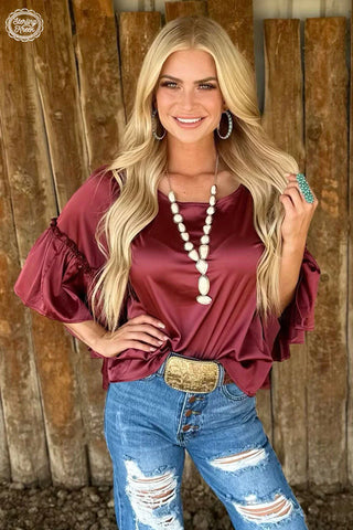 Into The Night Top (Wine)