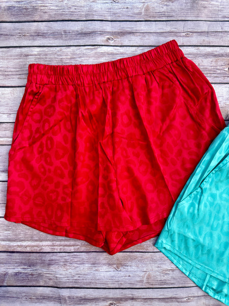 Sadie Silky Cheetah Shorts (2 Colors)