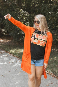 Solid Orange Cardigan