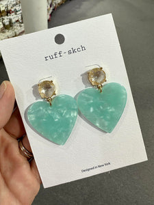 Sandia Turquoise Heart Earrings