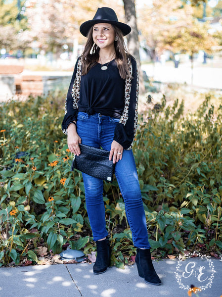 Luna Leopard Balloon Sleeve Top