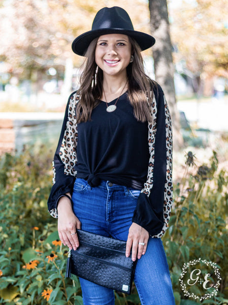 Luna Leopard Balloon Sleeve Top
