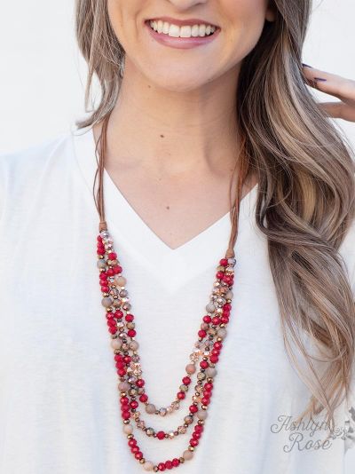 Dressed To Impress Necklace- RED