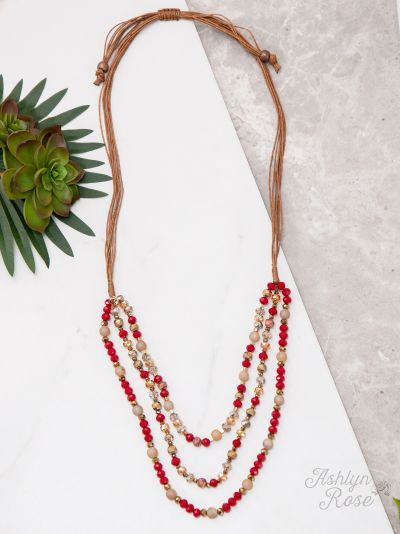Dressed To Impress Necklace- RED