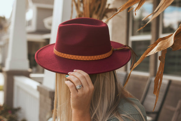 Highway Felt Hat- Burgundy