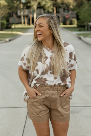 Jayton Cowprint Top