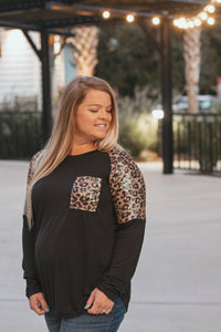 Landyn Cheetah Sequin Top