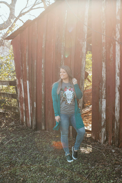 Teal Hacci Cardigan