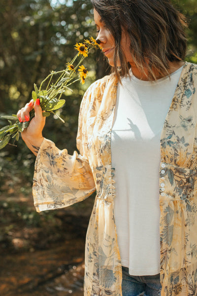 Pretty In Yellow Kimono