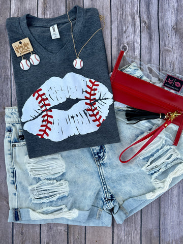 Baseball Lips Tee