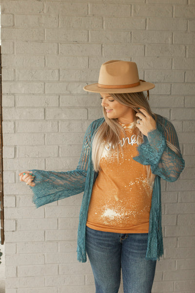 Country Chic Kimono (Teal)