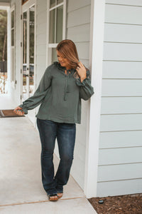 Slate Blue Business Top