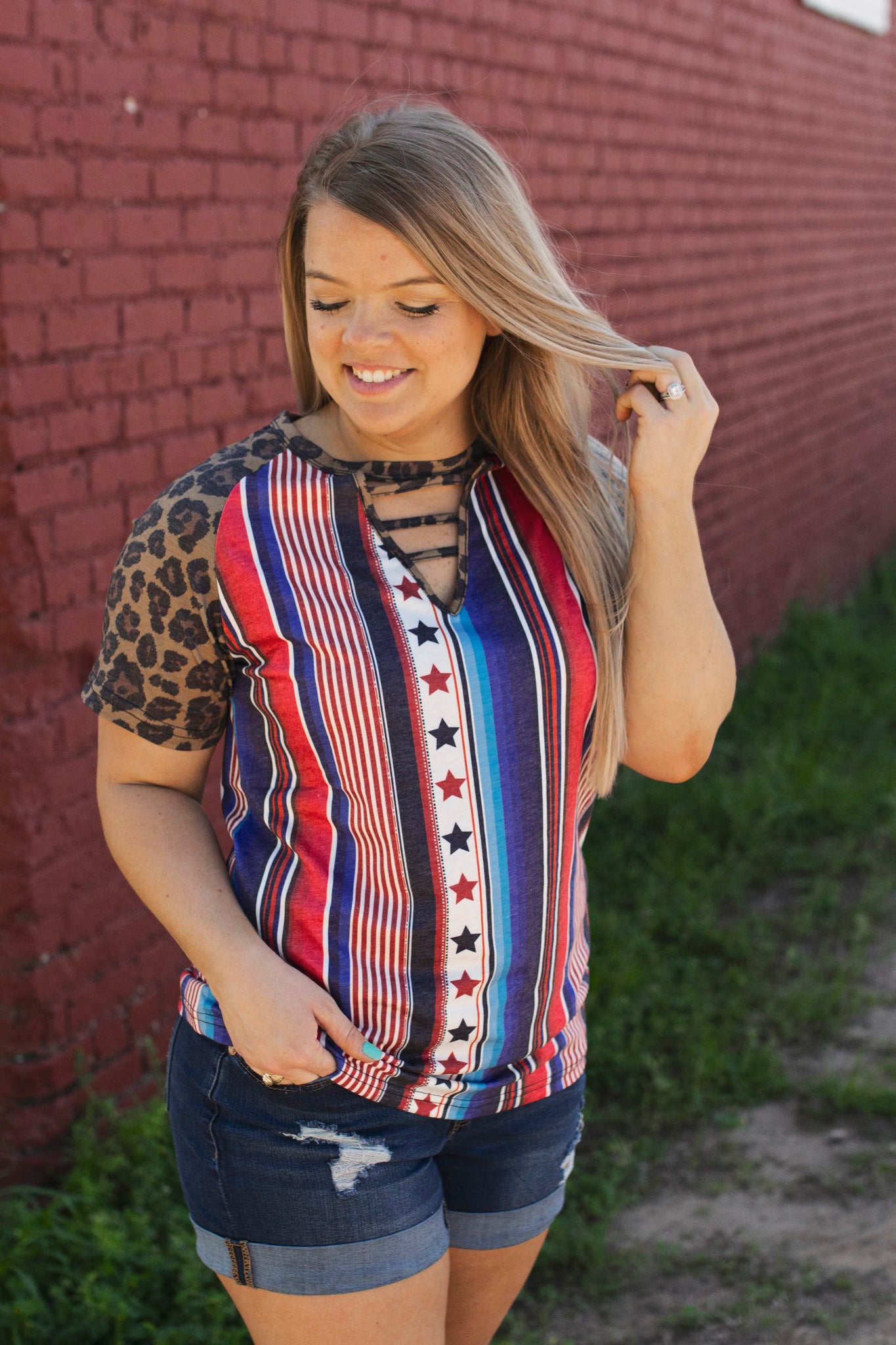 Kacee Patriotic Top