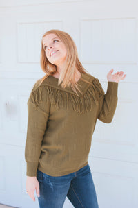 Vaquera Vibes Sweater (Olive)