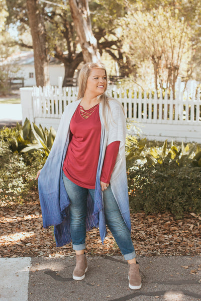 Roxton Ombre Kimono (Indigo)