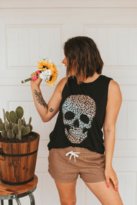 Leopard Skull Tank (Black)