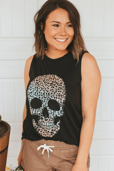 Leopard Skull Tank (Black)
