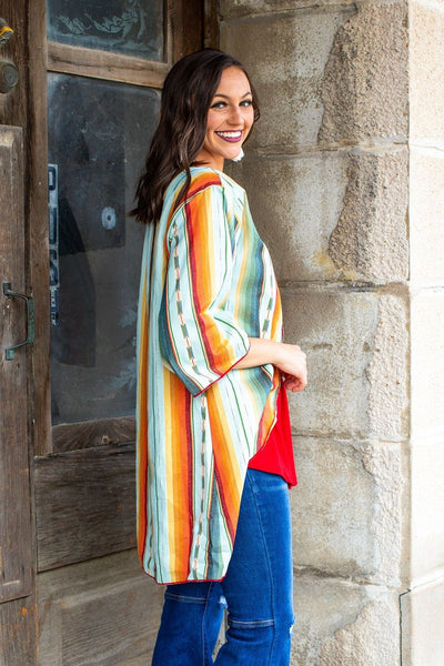 The Blanco Serape Kimono