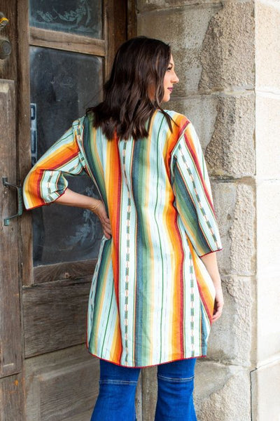 The Blanco Serape Kimono