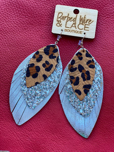 Heartless 3 Tier Earrings (Leopard)