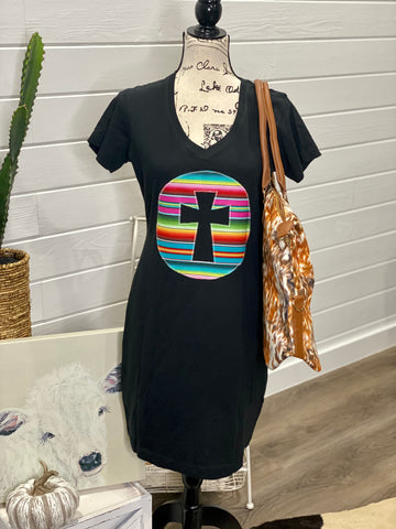 Black Rita Custom Tee Shirt Dress