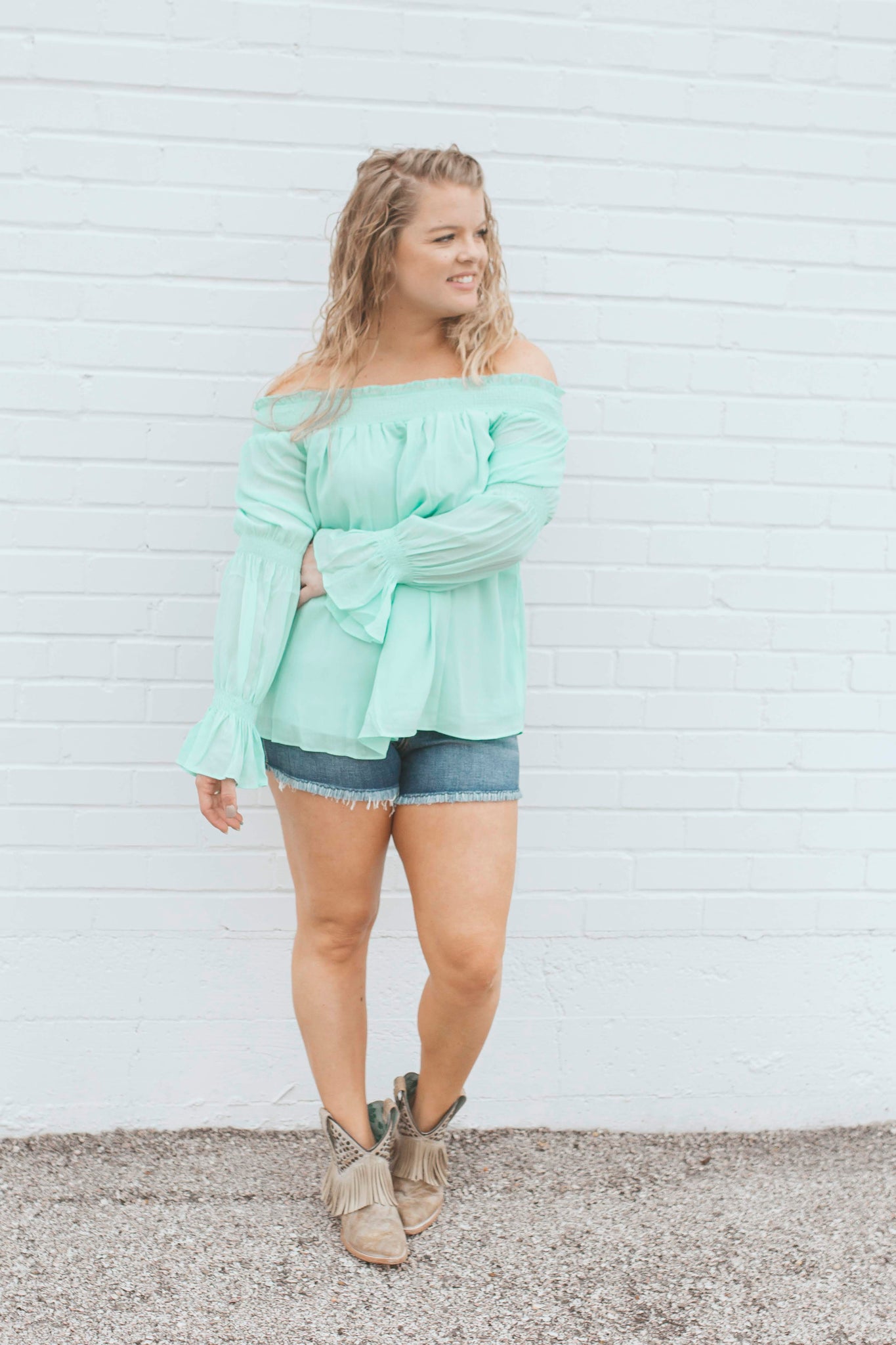 Hey Baby Mint Top