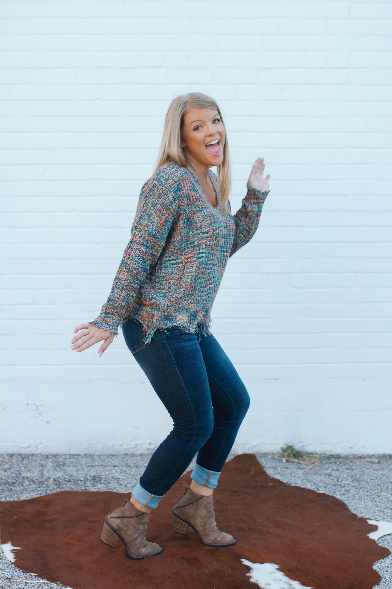 Sarah Ann Distressed Sweater