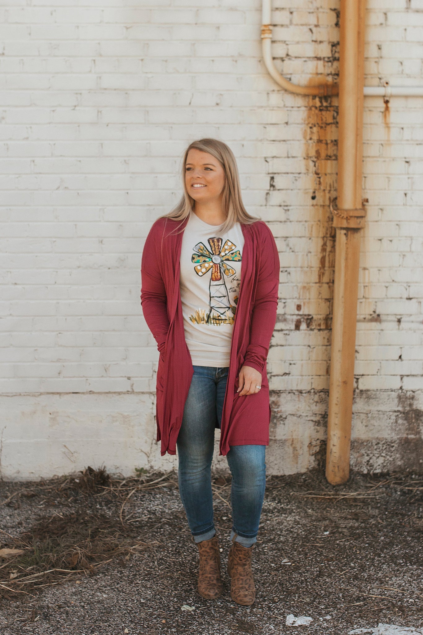 Solid Maroon Cardigan