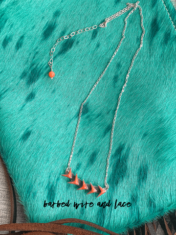 Wynona Arrow Necklace (Coral)