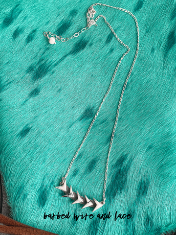 Wynona Arrow Necklace (White)