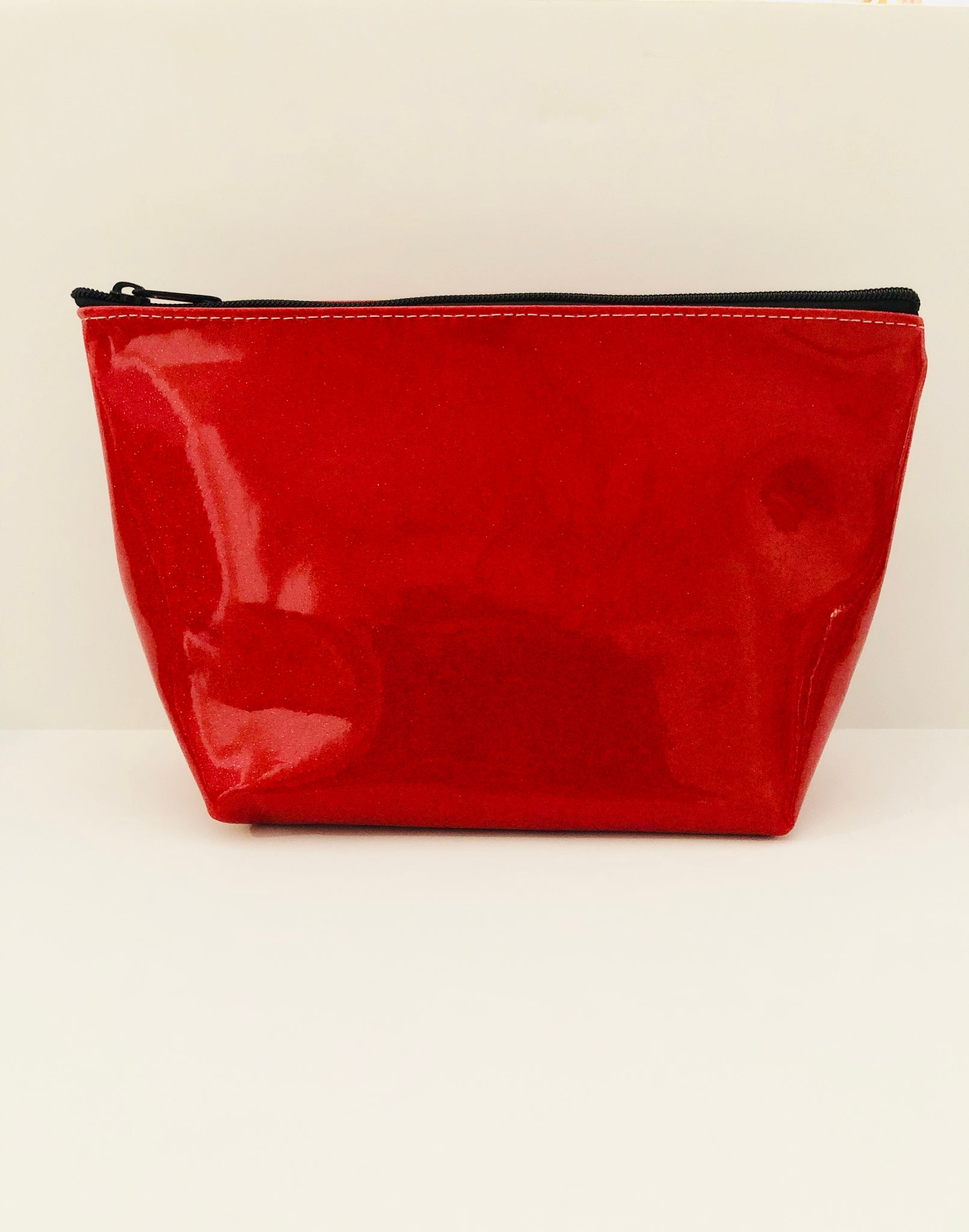 Carli Glitter Cosmetic Bag (Red)