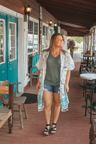 Lockhart Kimono (Turquoise)