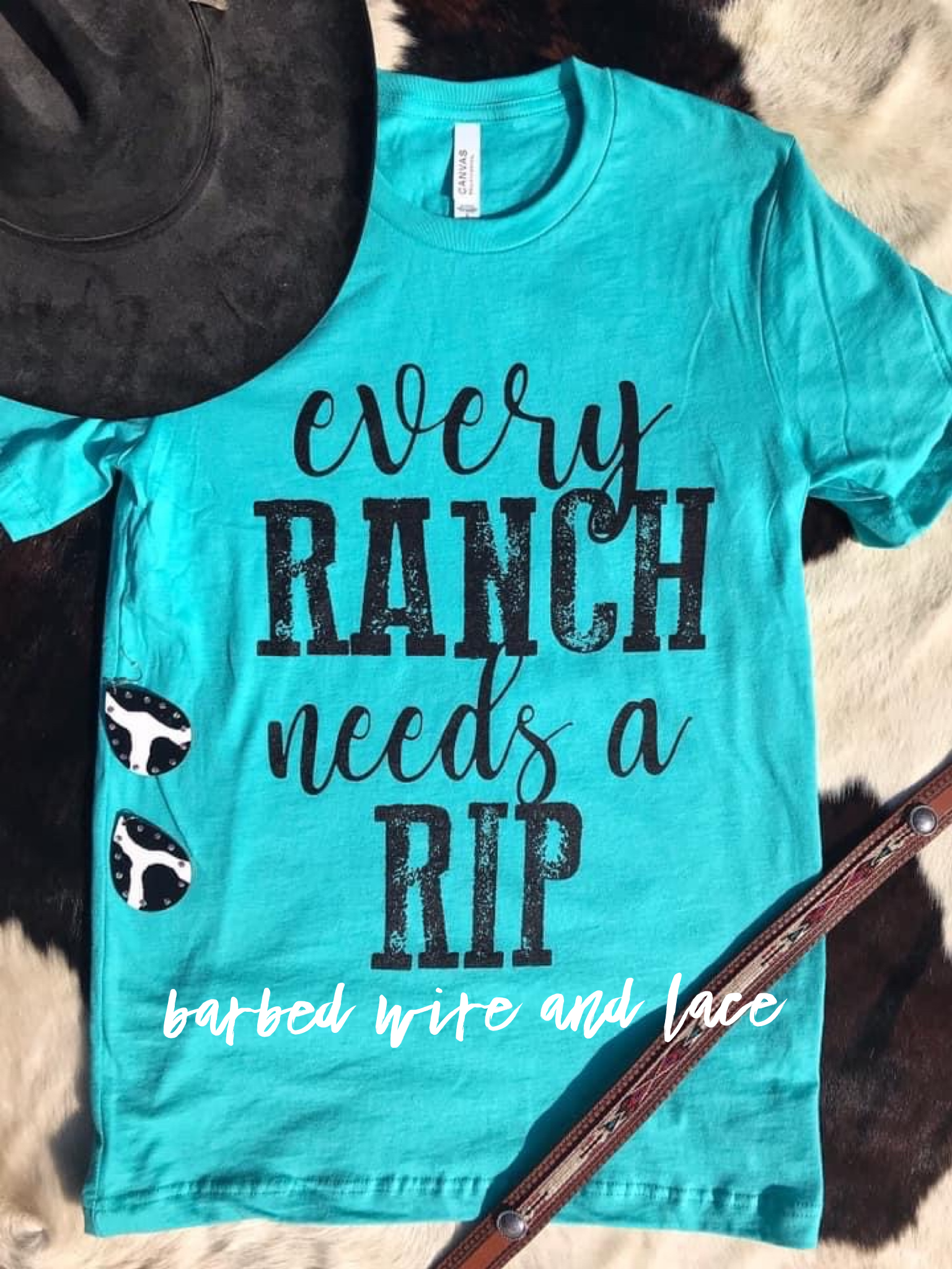 Every Ranch Needs a Rip Tee (Turquoise)